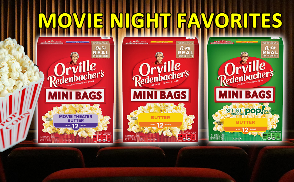 Microwave Popcorn Mini Bags Bundle Includes Orville