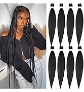 Pre stretched Braiding Hair 36 Inch 8 Packs Long Braiding Hair Yaki Texture Hair Extensions Hot W...