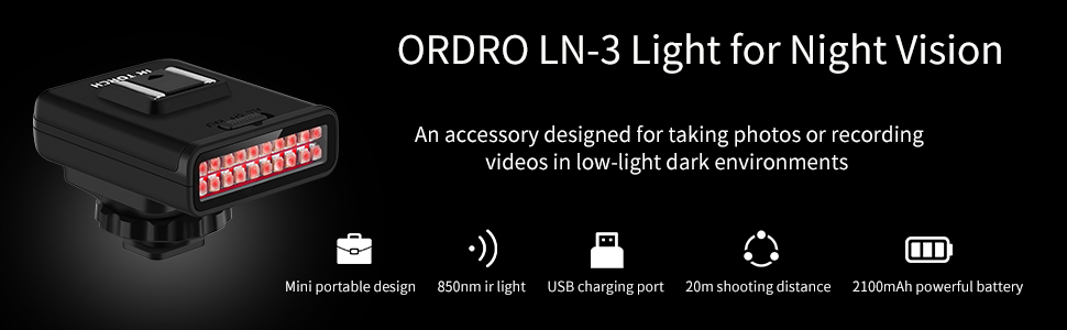 ORDRO IR Night Vision Light