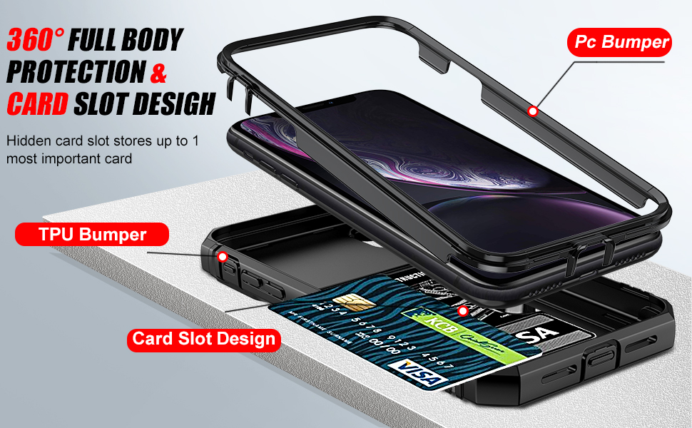 LeYi for iPhoneXR Case iPhone XR Phone Case with Slide Camera Cover