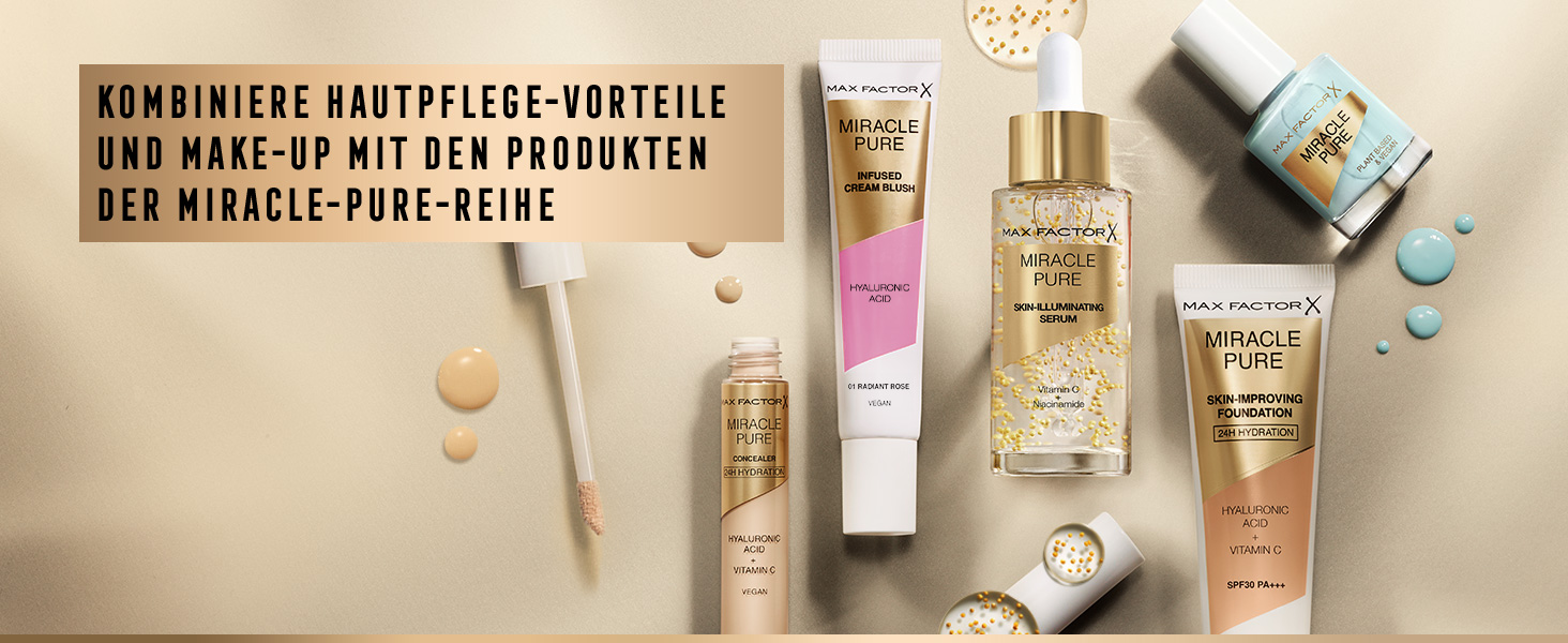 KOMBINIERE HAUTPFLEGE-VORTEILE UND MAKE-UP MIT DEN PRODUKTEN DER MIRACLE-PURE-REIHE
