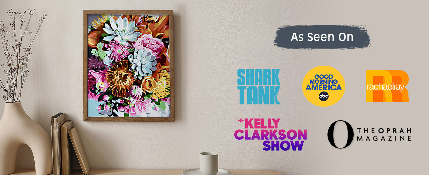 Pink Picasso Kits Botanical Floral Paint by Number for