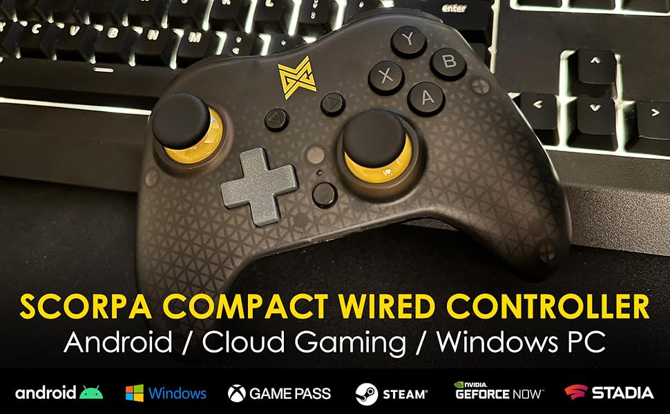 MGC Switchplate Compact Wireless Gaming Controller Gamepad, Switch/Windows PC, Programmable Back