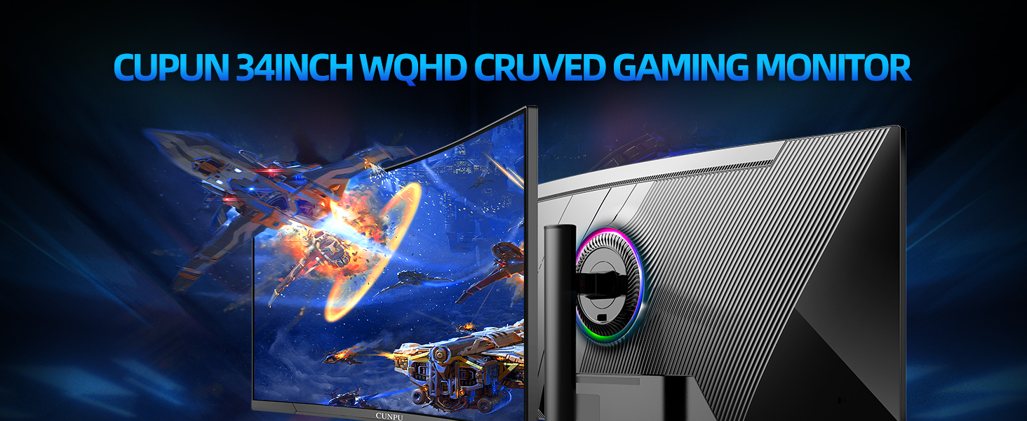 CUNPU 34Inch WQHD CRUVED GAMING MONITOR