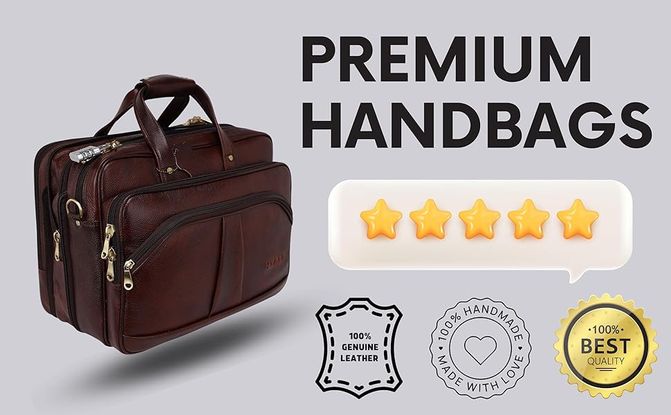 HYATT Leather Accessories 16 Inch 24 litres Capacity Leather Laptop Office Briefcase for Men Upto16 inch Laptop Compartment Dimension-L-16 X H-12 X W-6 Inch Weight-1.4 KG (Brown) 29 Computers,Accessories,Peripherals,Bags,Sleeves,Laptop,Messenger,Shoulder,mens,briefcase,leather,for