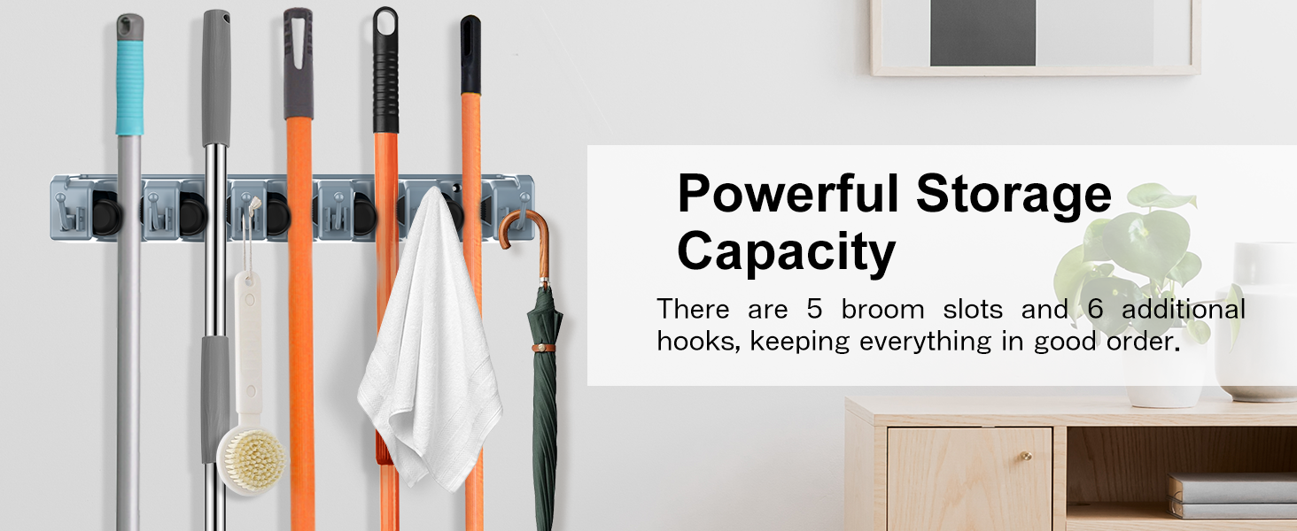 Broom Holder Wall Mount