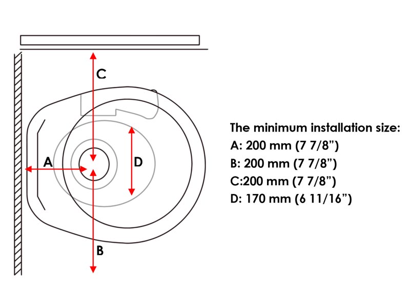AW RV Camper Toilet Gravity Flush Toilet Foot Pedal Flush