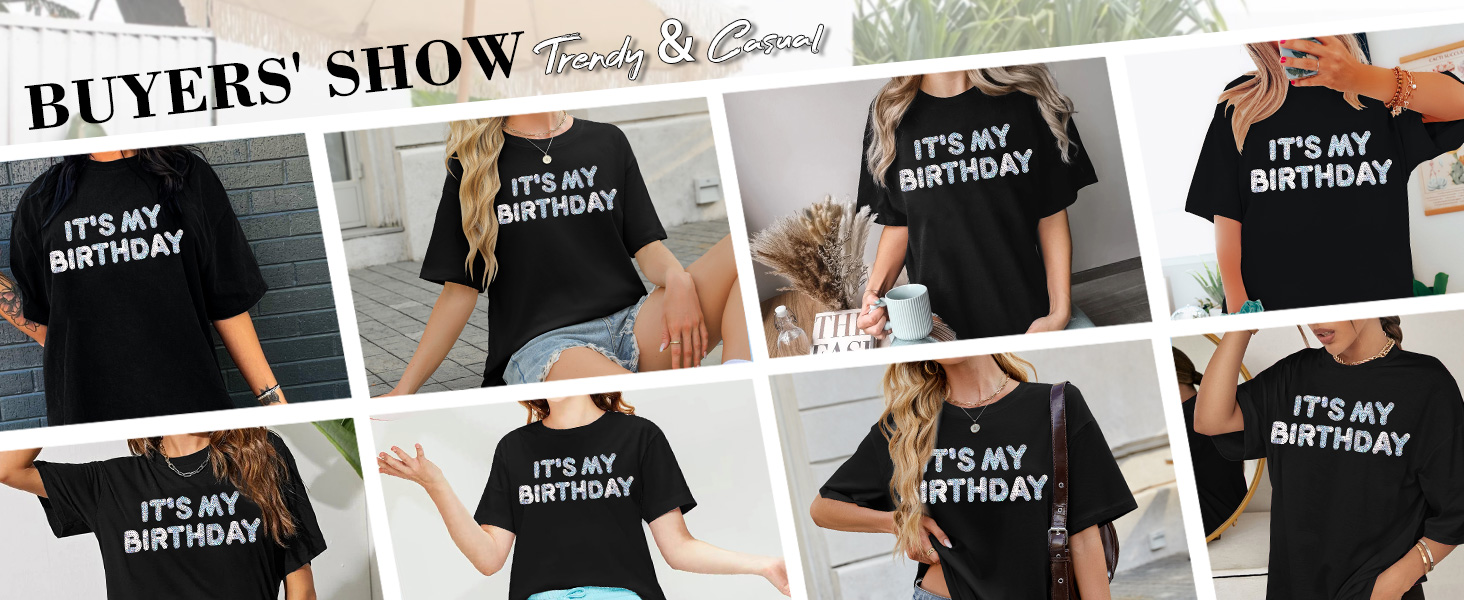 oversized sequin birthday shirts it's my birthday graphic tees birthday girl birthday squad shirts