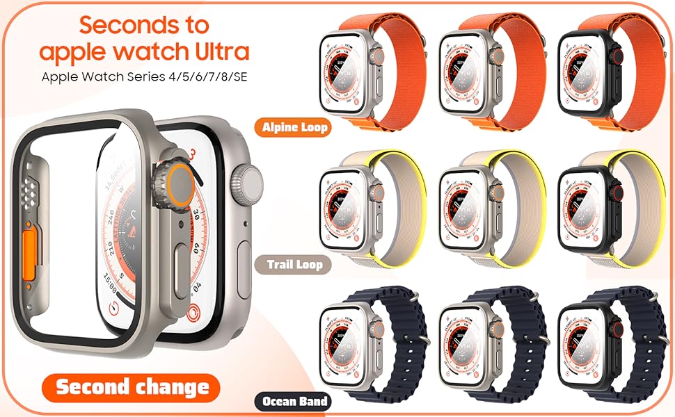 KSKSPE 2 Pack for Apple Watch Case 44mm Series 6/5/4/SE 2