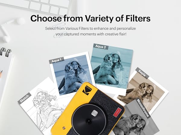 Choose from variety of filters