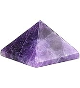 Rockcloud Healing Crystal Amethyst Pyramid Metaphysical Stone Figurine