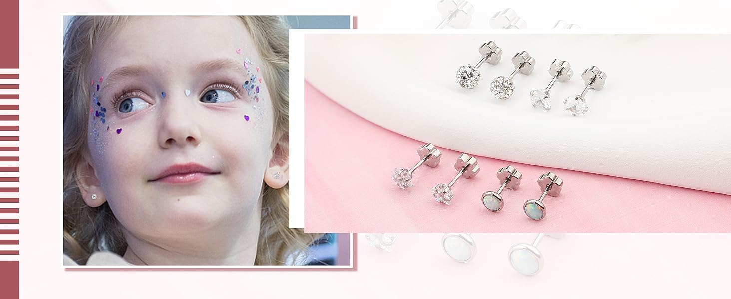 girls stud earrings