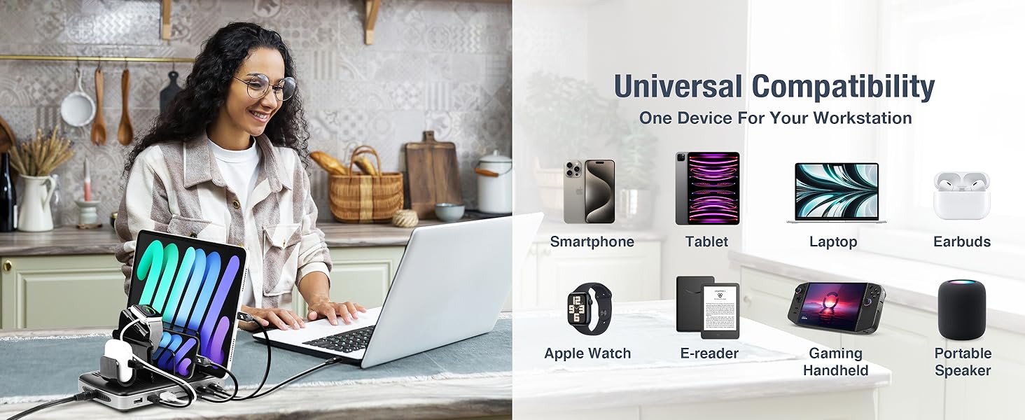 Organize your devices and charge reliably for day to day use