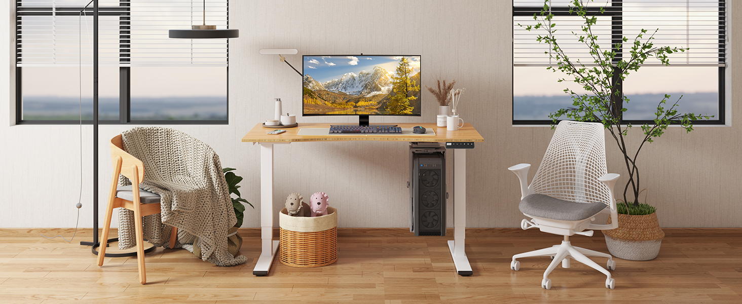 FLEXISPOT EC4 Scrivania Regolabile in Altezza con 2 Potenti Motori, 3