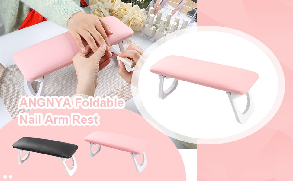 ANGNYA Nail Arm Rest for Nails Tech, Foldable Hand Stand