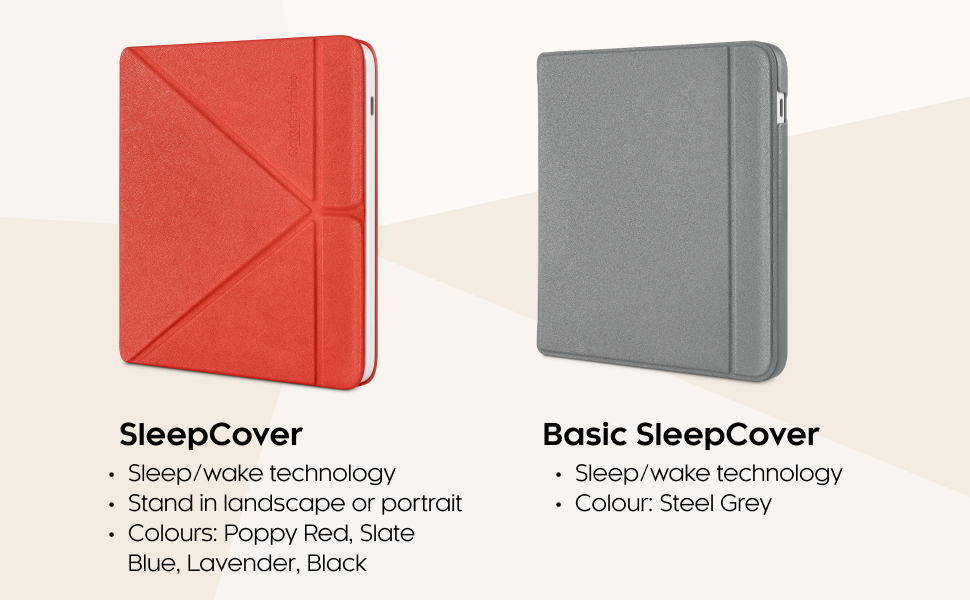 Kobo Libra 2 SleepCover Case Black Sleep/Wake Technology Builtin 2Way Stand Vegan
