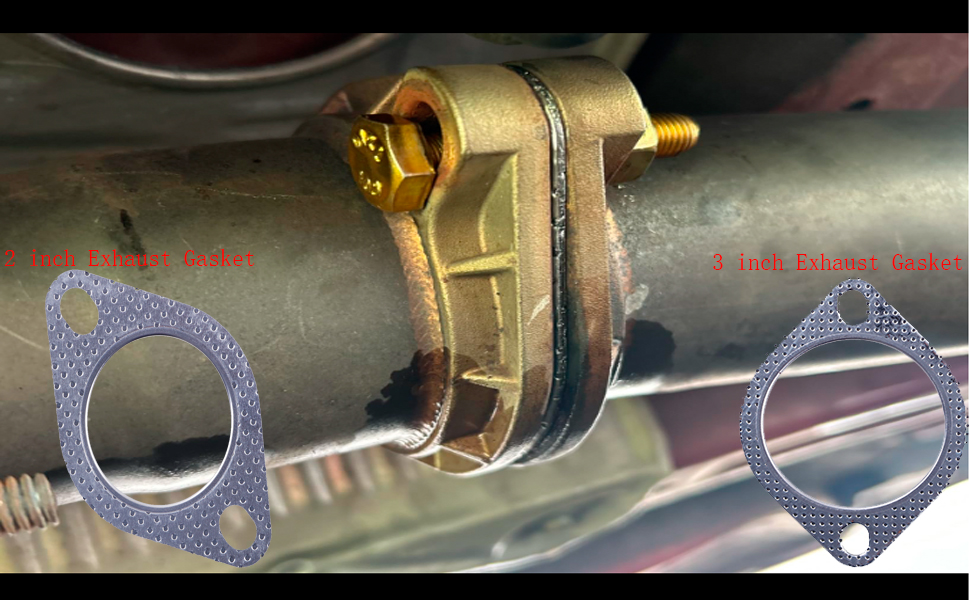 JOIUYOLJ Exhaust Flange Gasket 2 Pcs 2Bolt 2 Inch for