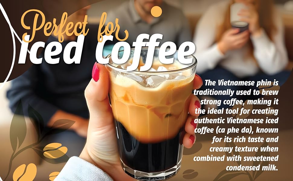 Phin Filter used to Brew Strong Coffee. It is ideal for Ca Phe Da 