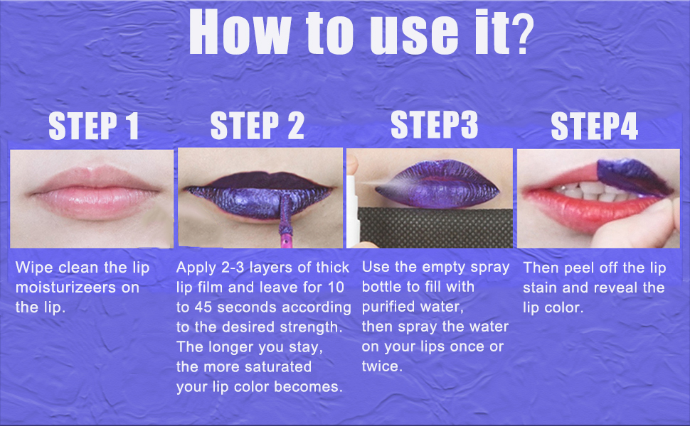 2 Colors Lip Stain Peel Off,Lip Stain Long Lasting