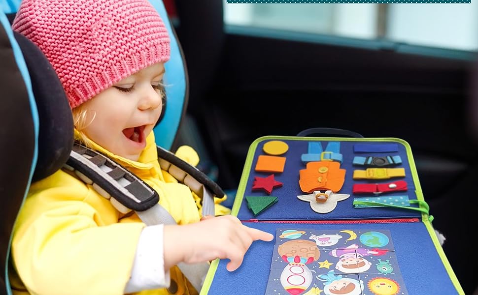 Busy Board Toy for Toddlers, Montessori Sensory Toys for Kids