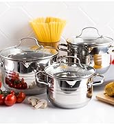 Daniks Modern Batterie de Cuisine INOX avec Couvercles en Verre - 6 Pièces, Tous Feux Dont Induction - Poignées en Silic Fcf3d3da 8241 4fe8 A493 1339670bc77d. CR84,85,778,853 PT0 SX166 V1