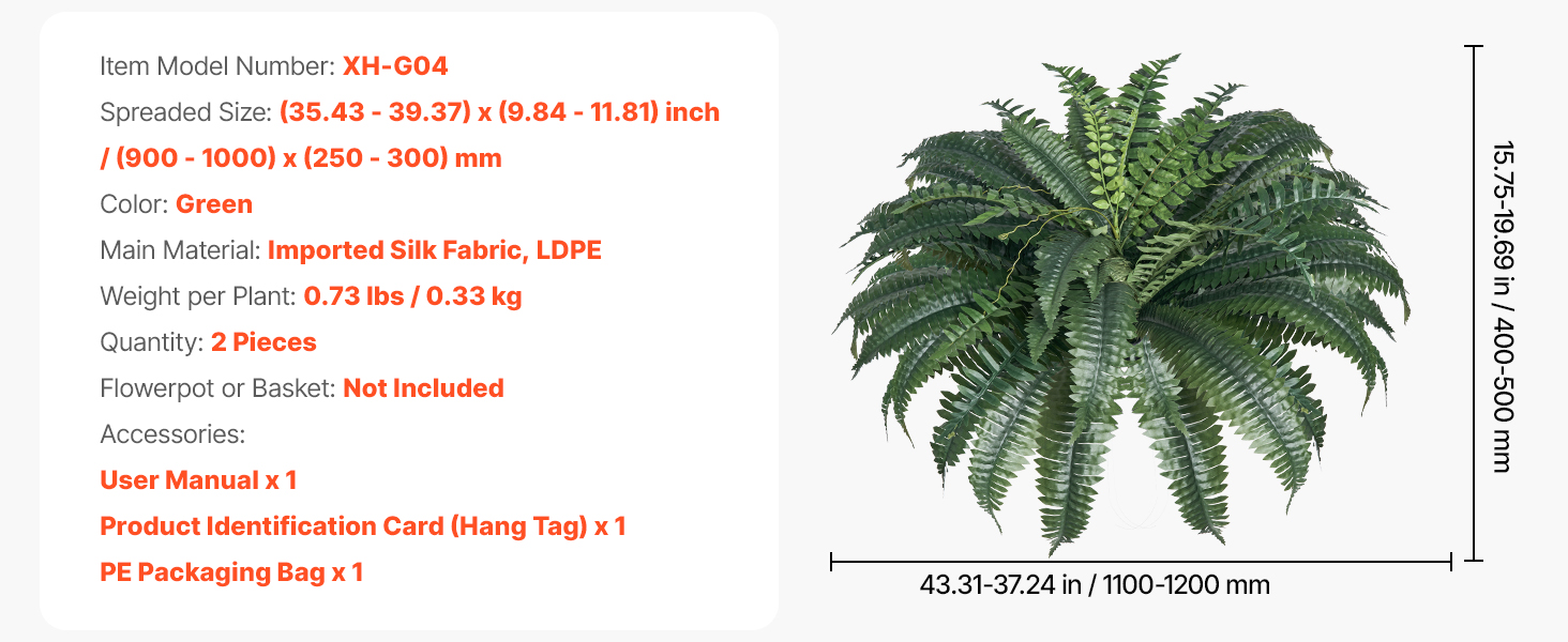 artificial ferns
