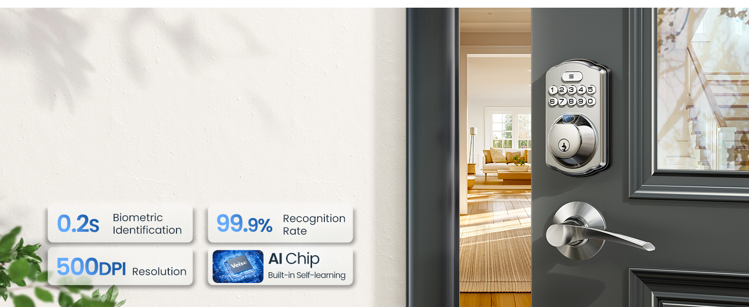 Serrure de porte à empreinte digitale