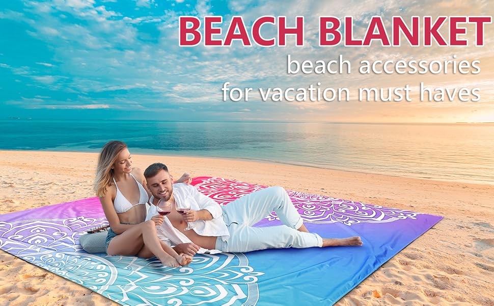 Amazon.com : HIHOHO Beach Blanket Waterproof Sandproof Extra