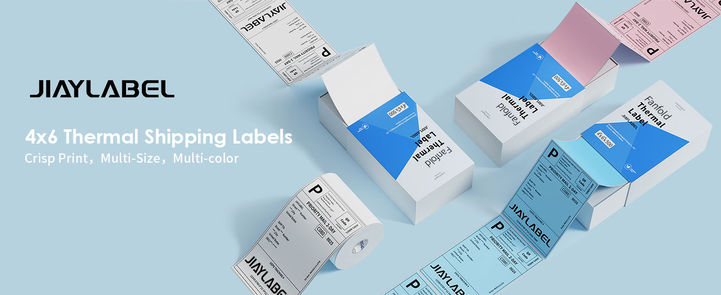 JIAYLABEL 4x6 Thermal Shipping Label Mailing Stickers Paper