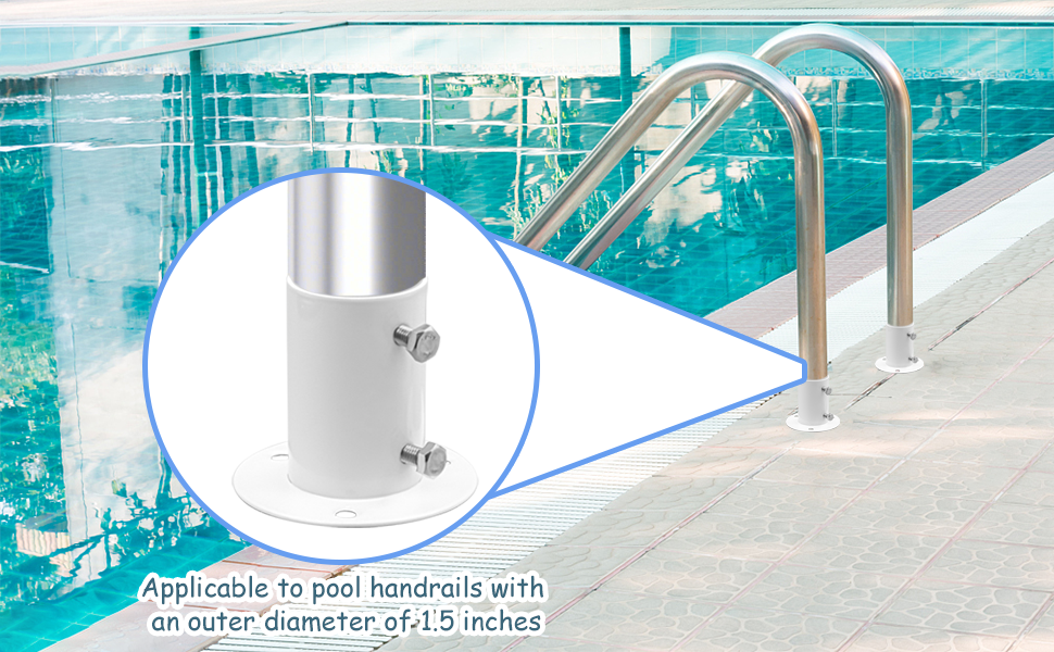 2Pcs Deck Flanges for Above Ground Pool Ladder Steps