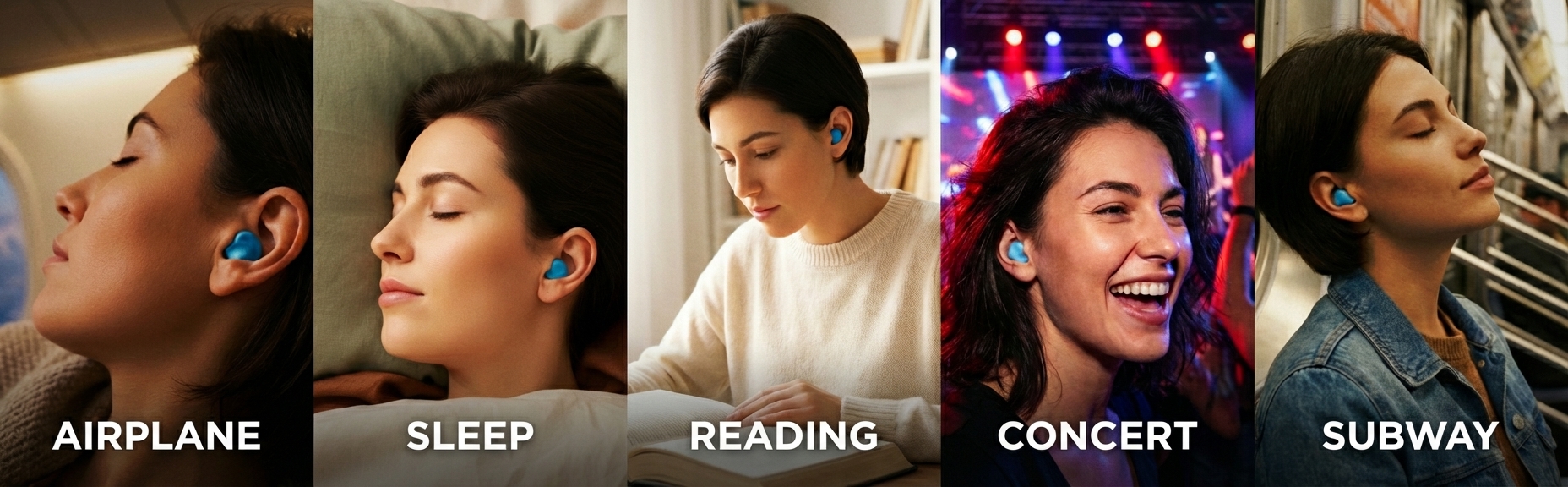 Ear Plugs for Sleeping - Vegpoet Reusable Moldable Silicone Earplugs Noise Cancelling Reduction for Concerts, Swimming, Shooting, Snoring, Airplane, Musicians, Motorcycle, 12 Pack