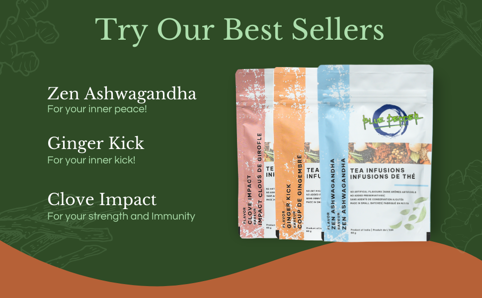 blue pepper tea infusion