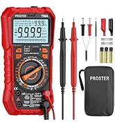 Proster Professional Digital Multimeter - 9999 Counts True RMS Electrical Multimeter Circuit Test...