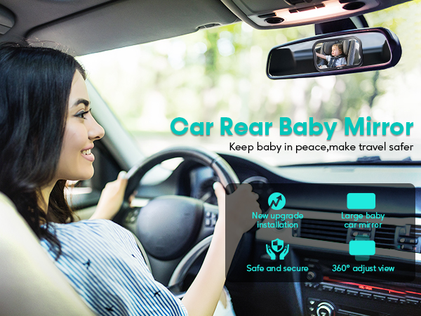 baby car mirror for back seat rear facing