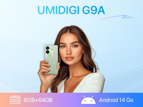 UMIDIGI G9A Unlocked Phone, Android 14 Go Cell Phone, 8GB+