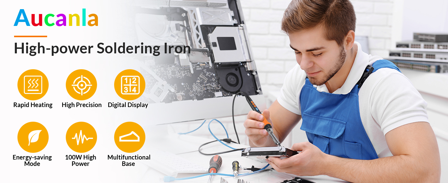 Soldering Iron Kit, 100W High Power Soldering Iron, Fast