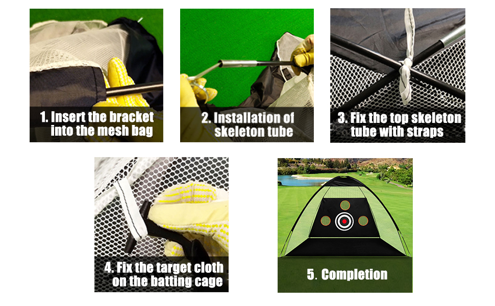 Yolove Complete Golf Practice Net 10x7ft Portable Net