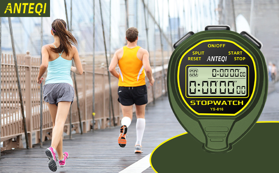 ANTEQI Stopwatch Waterproof with ON/Off Function, Digital