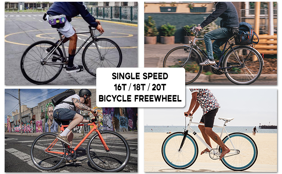 Hycline Single Speed Bicycle Freewheel 16T/18T, Bike Freewheel Amazon