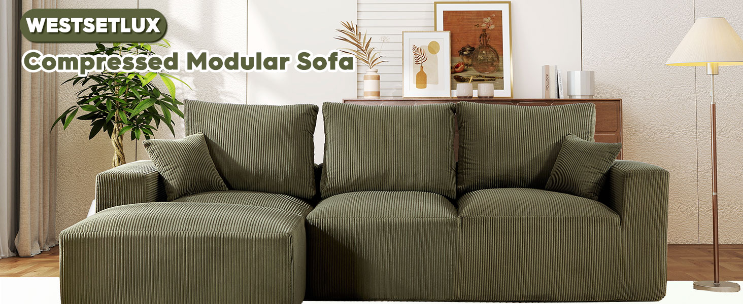 Cloud Sectional Couch with L-Shape Chaise