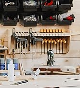 VEVOR 48-Bin Wall Mounted Storage Bins Parts Rack Organizer Garage Shop Tool Organizer for Screws...