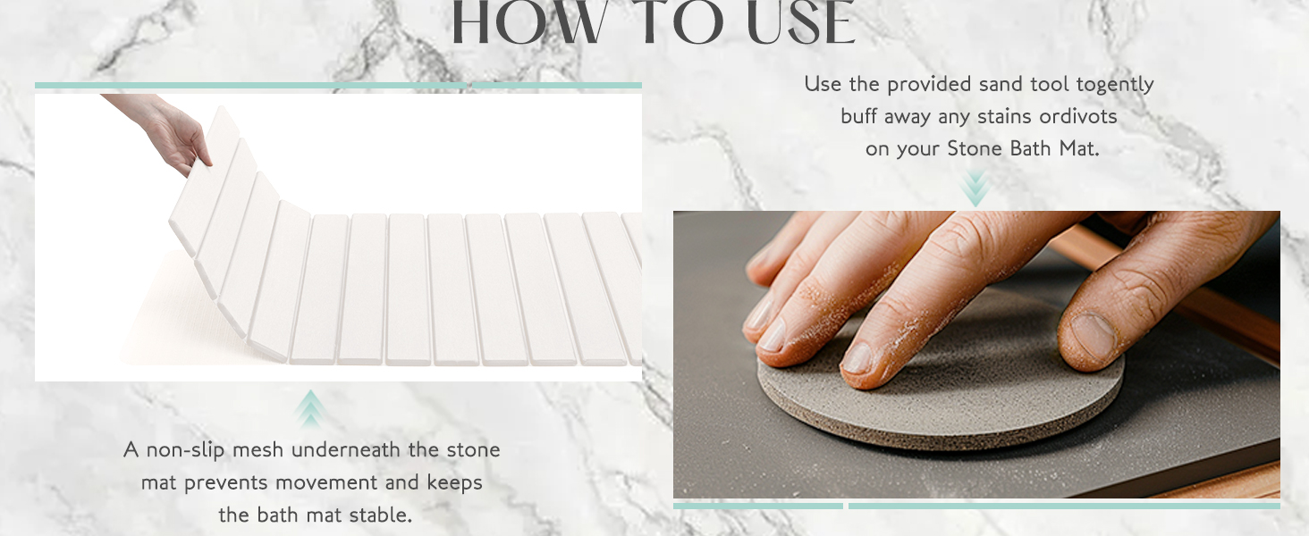 Stone Bath Mat Large