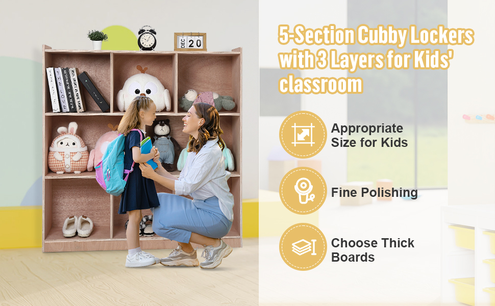 Garvee Solid Wood Storage Kids Book