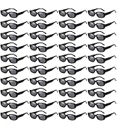 Pibupibu Wholesale 40 Pairs 90s Retro Rectangle Sunglasses Bulk Adults Unisex, Fun Colorful Y2k G...