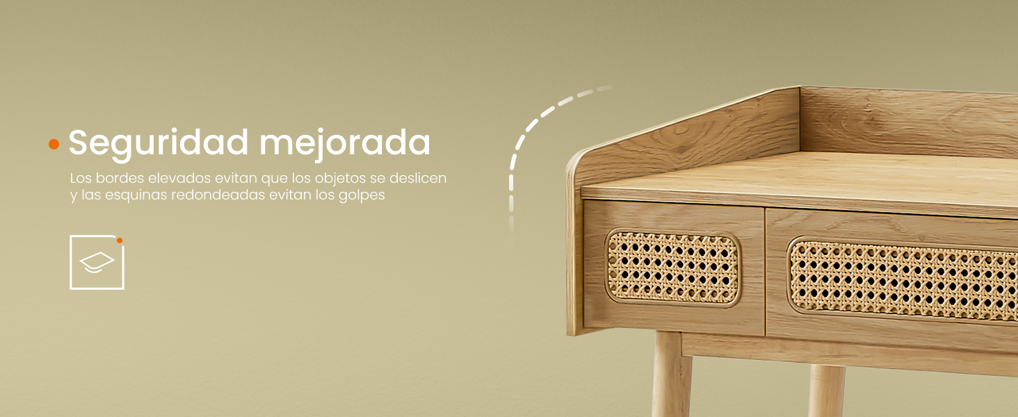 HOME BOHOVEN toaletni stolić s ogledalom i svjetlom, hrast bež boje | SONGMICS