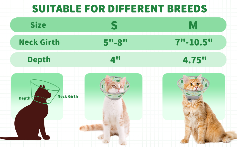 Pawfun Cat Cone Collar Soft, Comfortable Cat Recovery Collar Pet Cone for Small