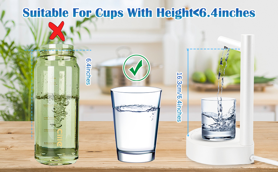 Henzin Mini Desktop Water Dispenser with Stand, Rechargeable Portable
