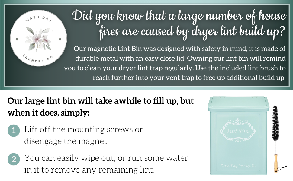 Lint Bin for Laundry Room Lint Bin for