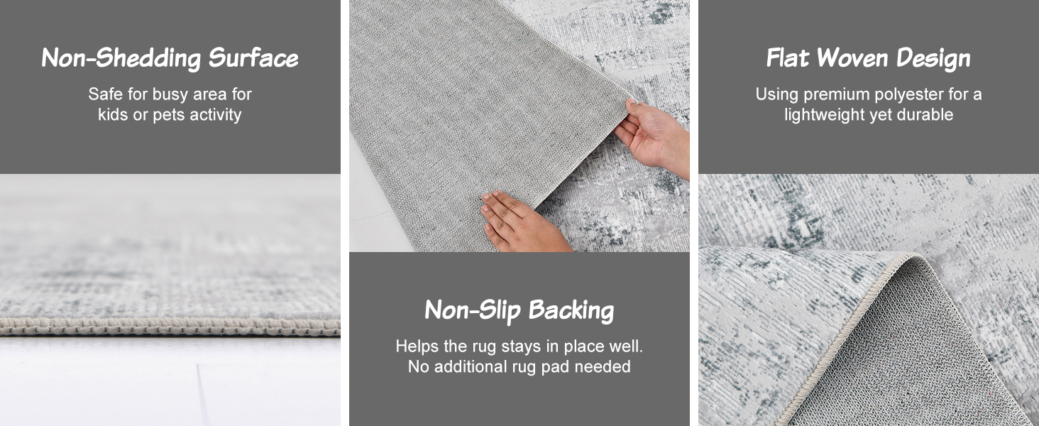 Modern Abstract Rugs Grey