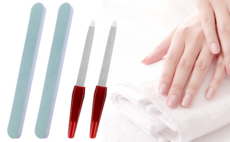 Nail Files for Natural Nails, Metal Nail File and Nail
